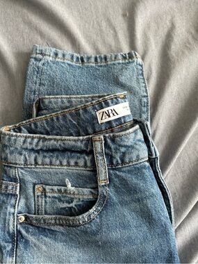 Zara High Waisted Denim Jeans